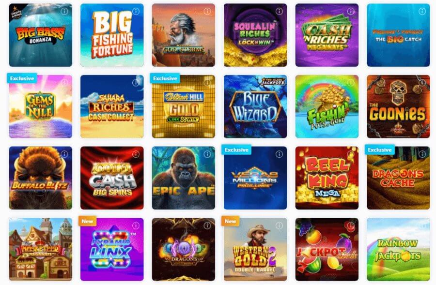 Catálogo Tragamonedas William Hill Casino