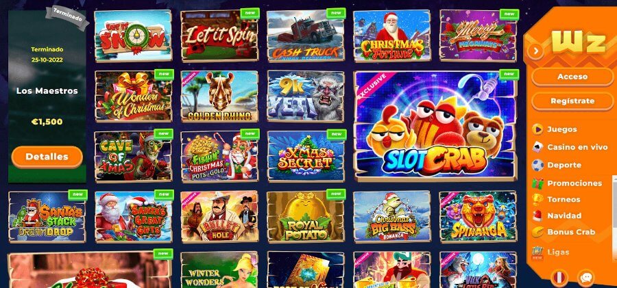 Catálogo tragamonedas Wazamba Casino