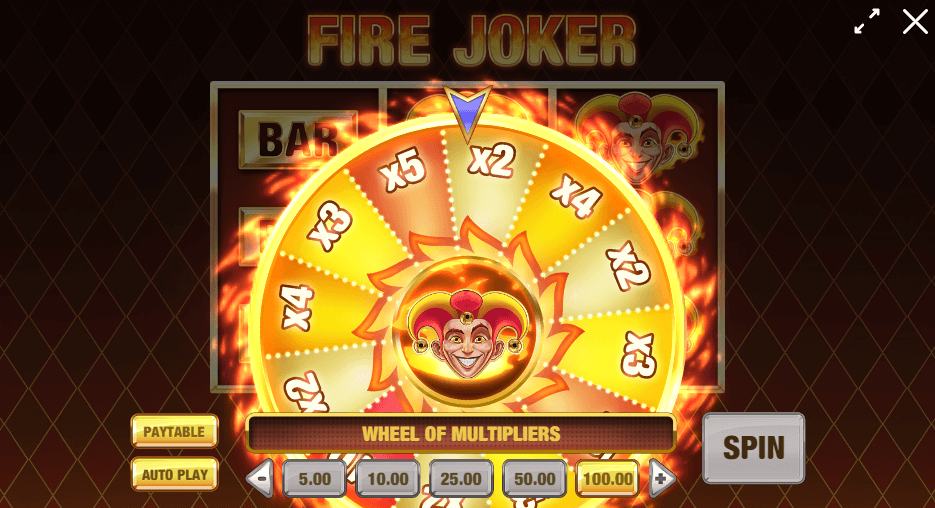 Multiplicadores Slot Fire Joker