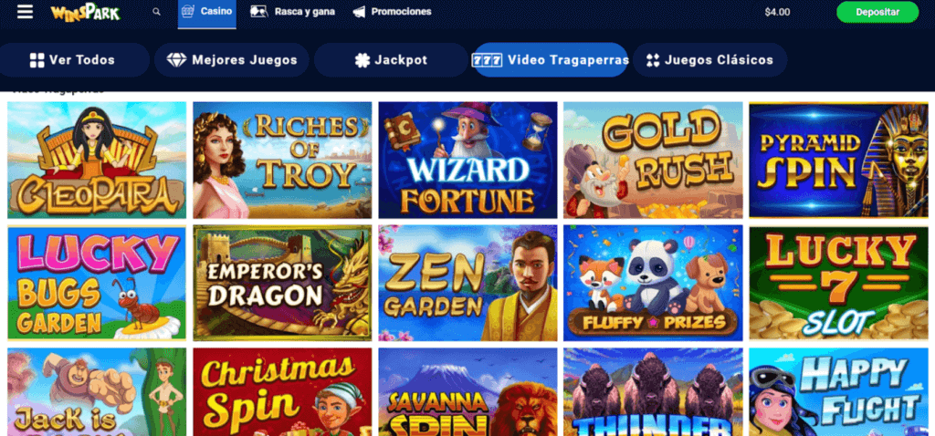 winspark casino catalogo tragamonedas