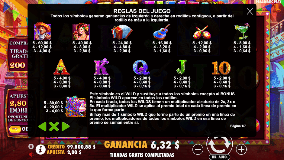 hot fiesta slot símbolos